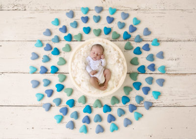 Newborn baby photography composite