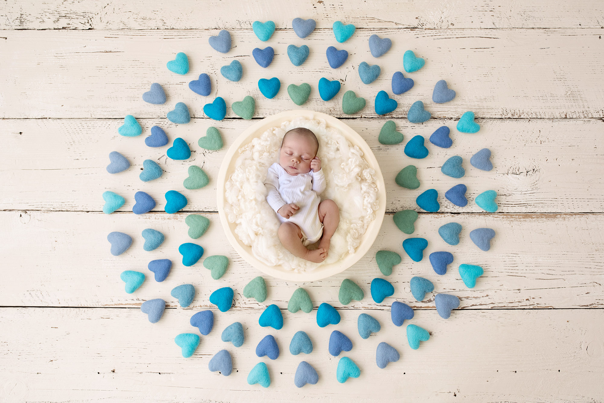 Newborn baby photography composite